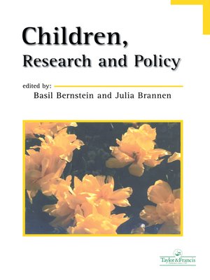 Children, Research and Policy by Basil Bernstein